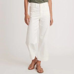 Marine Layer Bridget Slim Wide Leg Crop - White - Size 4